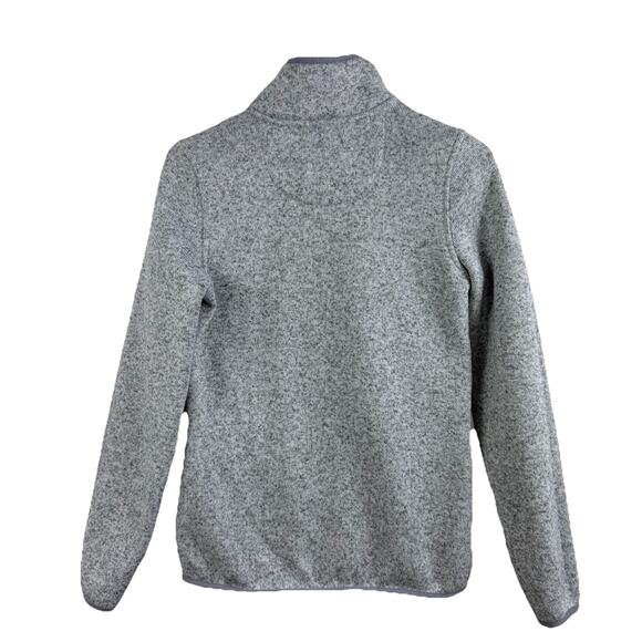 LL Bean Sweater Fleece Pullover Misses XXS Heathered Gray Neutral Outdoors - Picture 8 of 12